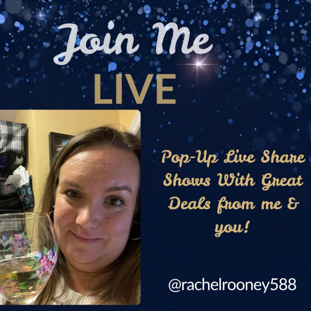 RACHEL is LIVE! 🎉🍾 Come join!